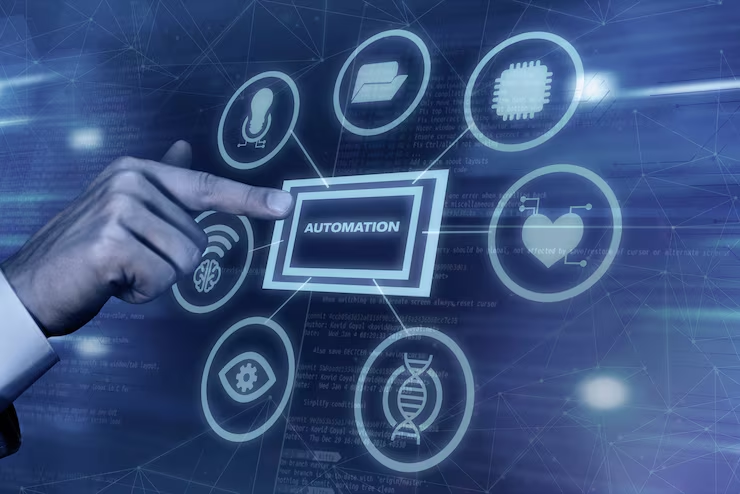 Interfaccia digitale su automazione e AI operativa